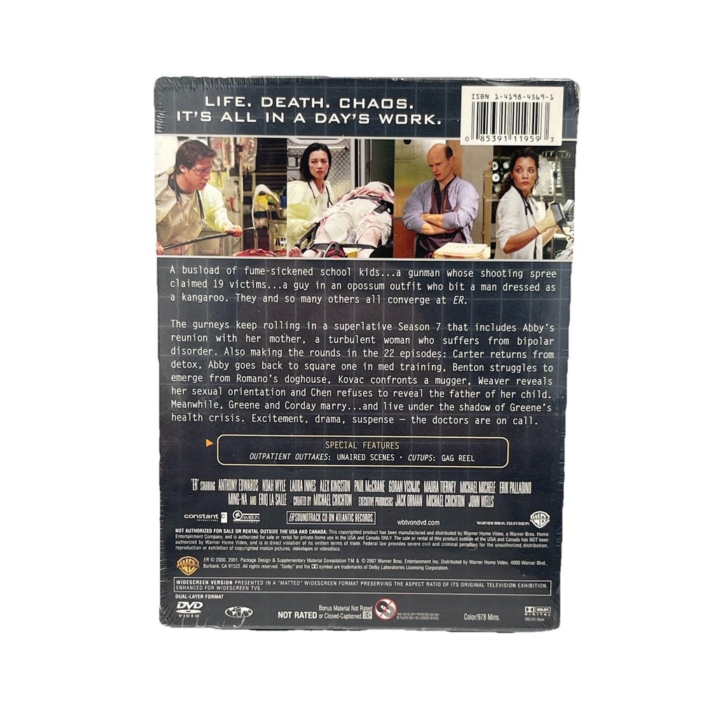 ER: the Complete Season Seven 7 (DVD) ⭐NEW/SEALED⭐ TV Drama - Picture 2 of 2